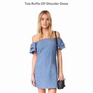 Alice + Olivia Tula Ruffle Off the Shoulder Dress